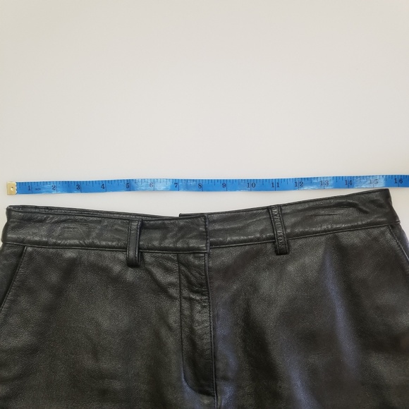 ❤️ Wilson's Black Leather Maxima Mini Skirt Sz 10 - Picture 7 of 8